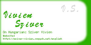 vivien sziver business card